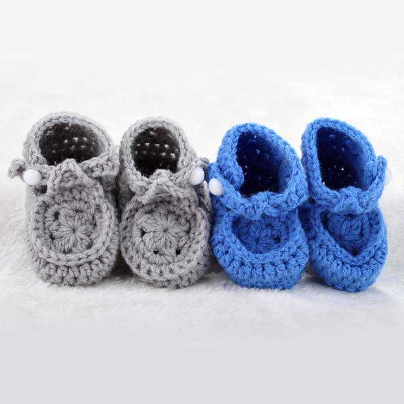 TSW3253 Baby shoes crochet infant toddler shoe cute flower 