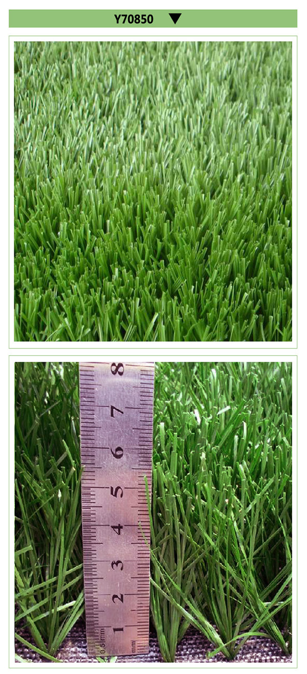 Y70850 Chinese 50mm football soccer artificial grass, 8 years warranty football artificial turf grass, white grass for soccer