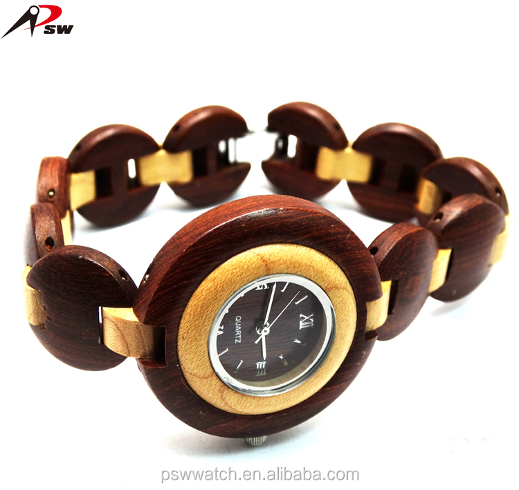 2015 new design Japan quartz wooden watch women bamboo bracelet watch
