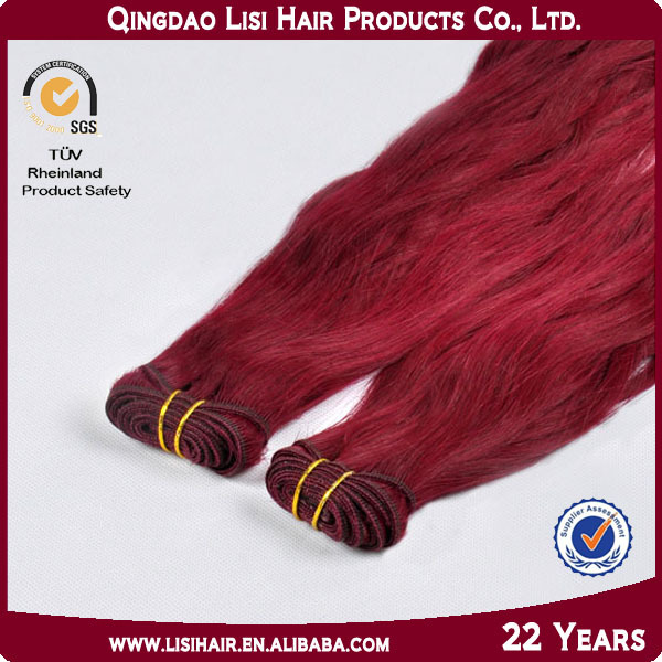 Virgin Remy Full Cuticle Tangle and Shedding Free Red Wine Hair Weave