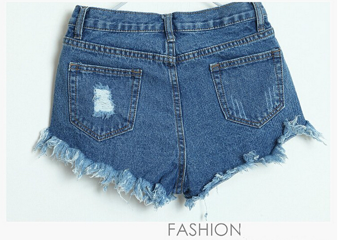 女の子の夏のファッションの女性ヴィンテージ2015ハイウエストデニム穴破れたジーンズショートパンツパンツs-xl仕入れ・メーカー・工場
