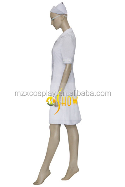 Movie Kill Bill Elle Driver Cosplay Costume Women White Nurse Uniform Costume Halloween Christmas Party Costume