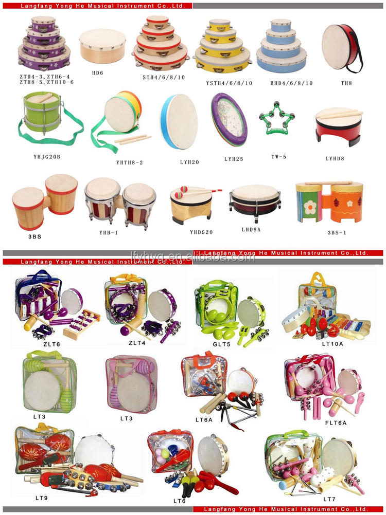 China Import Percussion Musical Instruments Kids Drum Set With Names