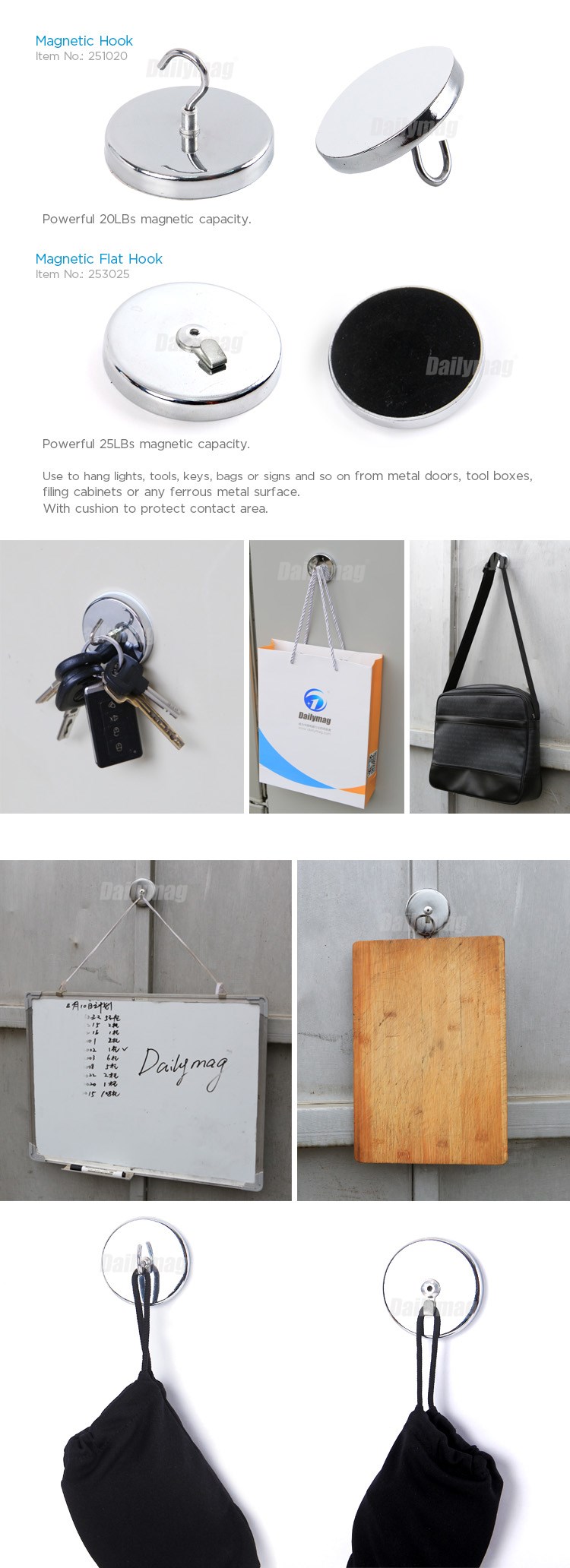 251020 253025 magnetic hook+ 20LBS Magnetic Hook -- Magnetic Clip Refridge Door Cloths Hanger Key Holder.jpg