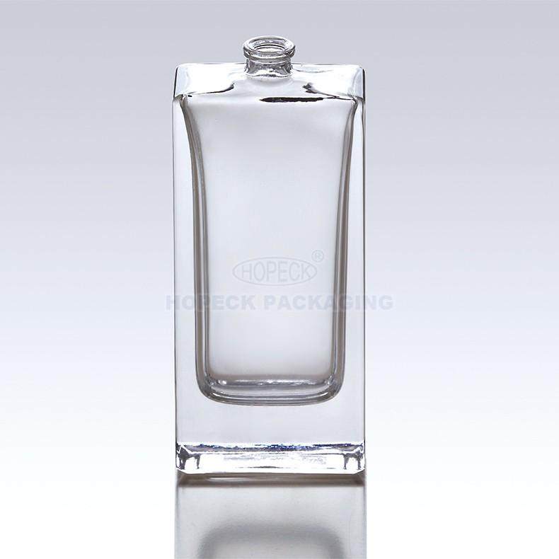 Perfume glass bottle with snap on / screw on neck