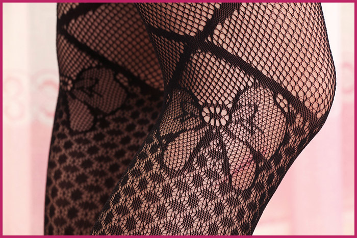 かなりセクシーな写真の女の子ファッション性の高い黒のナイロンストッキング卸売仕入れ・メーカー・工場