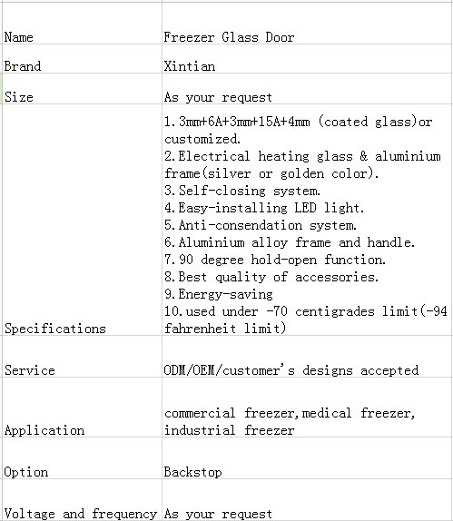 冷凍庫のガラスドア電気暖房家電製品断熱ガラス戸問屋・仕入れ・卸・卸売り