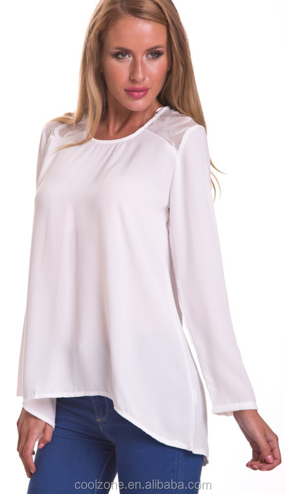 polyester long sleeve blouses