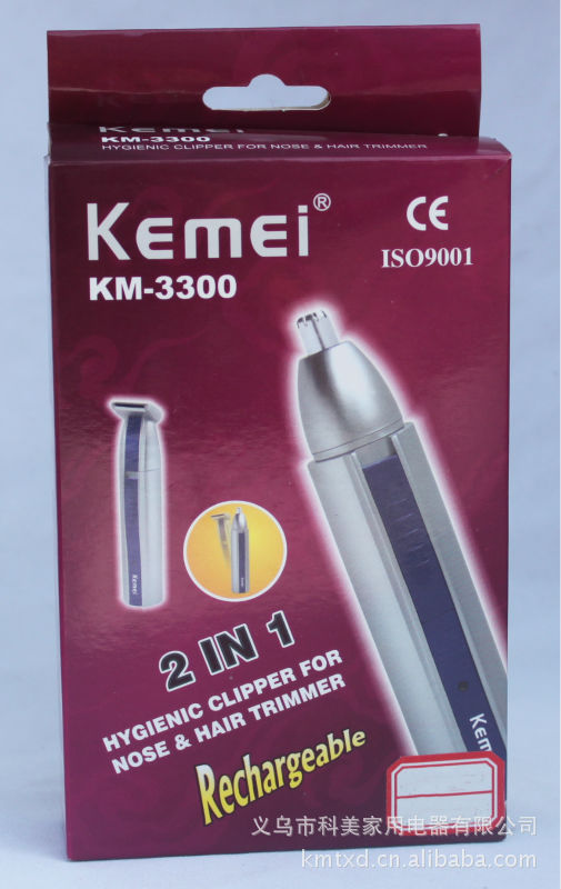 Km3300kemei2-in-1鼻・耳毛工場直接販売電動トリマー 問屋・仕入れ・卸・卸売り