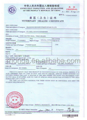 Strong supplier of feed additives in China --yellow powder corn gluten meal