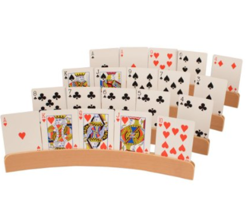 samba card game wood card rack