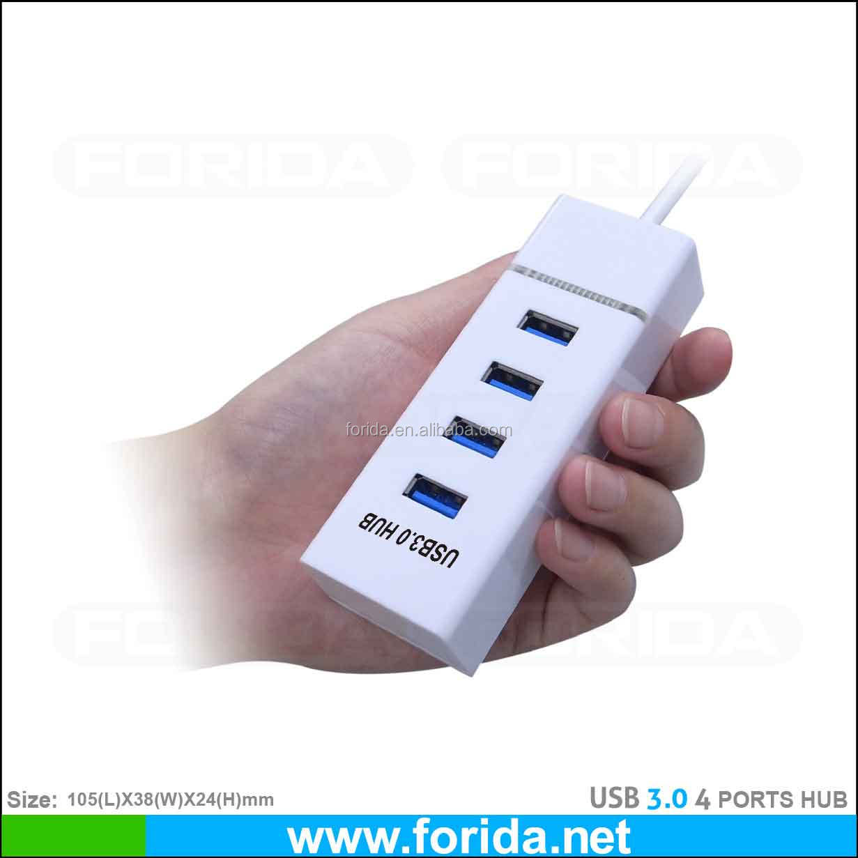 Ledは4- ポートsuperspeedusbポータブルミニ3.0ハブ-- 白で問屋・仕入れ・卸・卸売り
