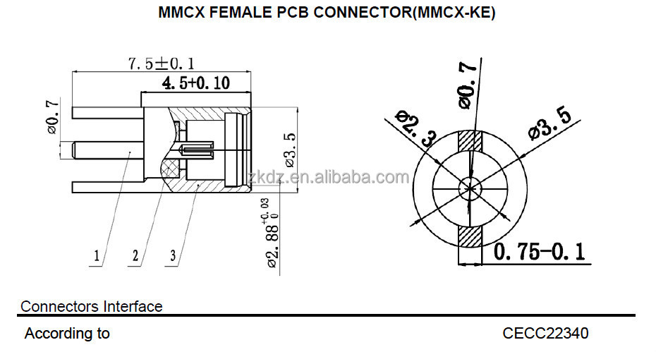 mmcxメスpcbコネクタ仕入れ・メーカー・工場