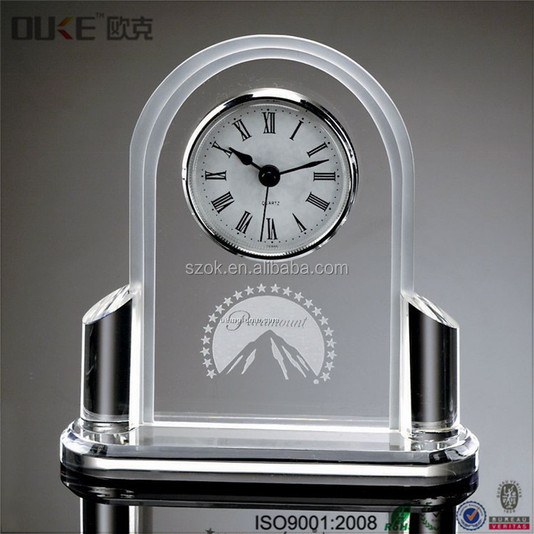 Customized Products Clear Lucite Acrylic Desk / Table Clocks Buy