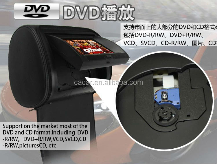 非常に熱い販売車7インチカーヘッドレストdvdプレーヤーワイヤレスゲーム付き問屋・仕入れ・卸・卸売り
