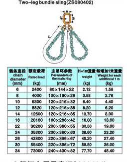 two leg bundle sling