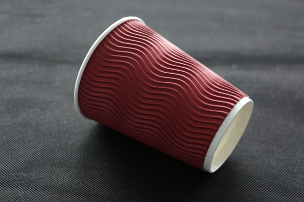 2014 The newest design 12oz disposable ripple wall paper cup