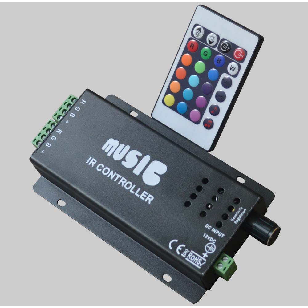 Irled音楽コントローラーdc12-24v音に敏感なコントローラledrgb仕入れ・メーカー・工場
