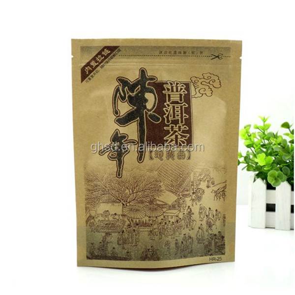 stand up tea bag top quality, aluminum foil zipper bag
