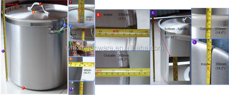 ステンレス鋼の台所の異なる容量商用電磁調理器で使用される機器ヘビーデューティー電動ストックポット問屋・仕入れ・卸・卸売り