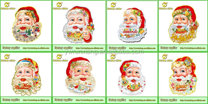 浙江省江runxiang2014年、 3dグリッター紙サンタクロースクリスマスの飾り問屋・仕入れ・卸・卸売り