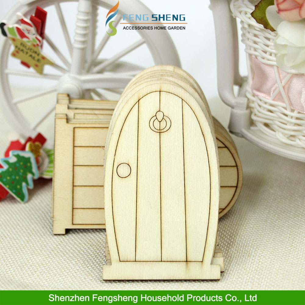 Ongeverfd plaque laser gesneden houten deuren fee faerie elf met ...