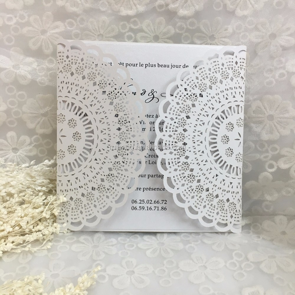 Diy Lace And Burlap Laser Cut Rustic Wedding Invitations For