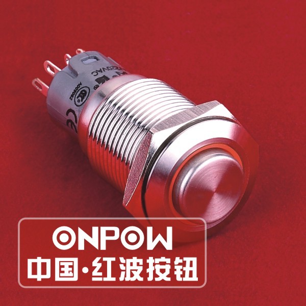 Onpow 16mm Push Button Switch (LAS2-GQF-11E, CE, CCC, RoHS, REECH