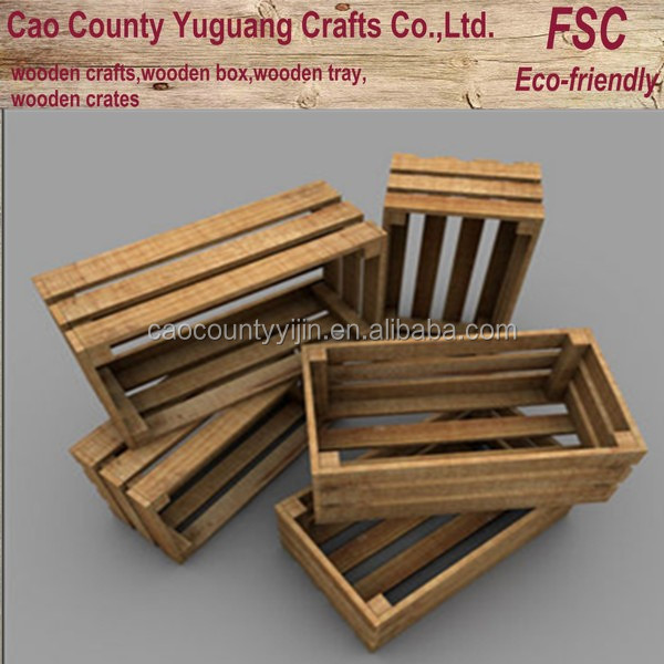 Woodentomatoクレート、木製キュウリクレート、アンティックフルーツクレート仕入れ・メーカー・工場