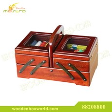 s88208800-Sewing Kit Cantilever Wooden Box