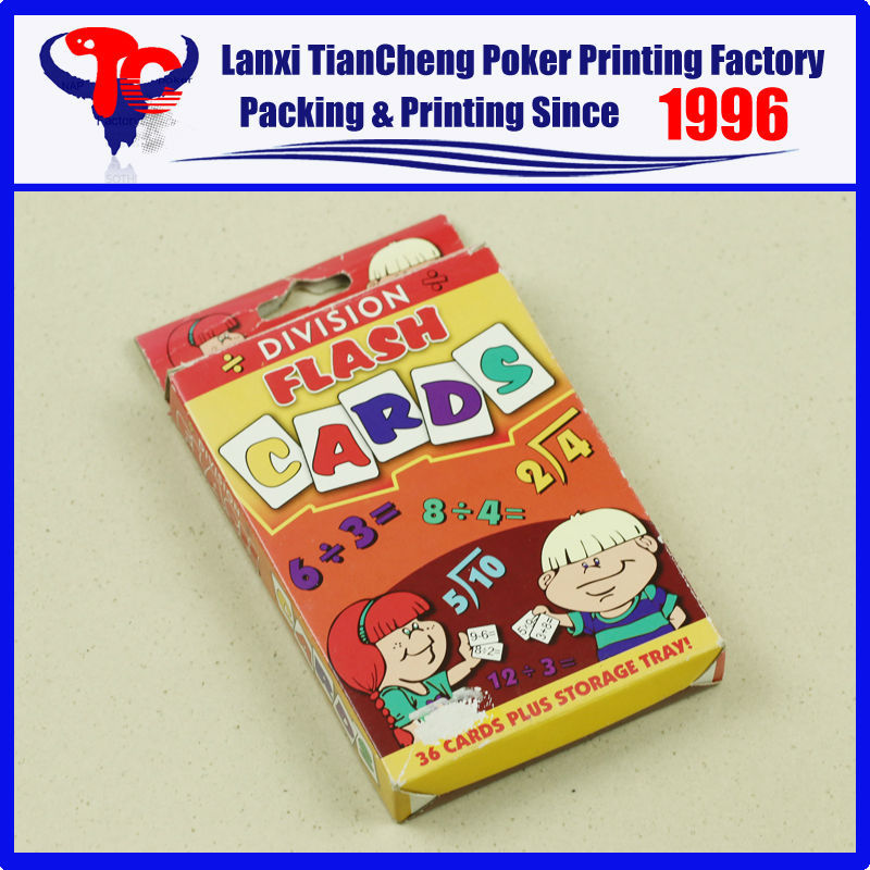高品質カスタム シングル ハング ポーカー セット カード数学フラッシュ カスタマイズ さ れ た紙トランプ印刷仕入れ・メーカー・工場