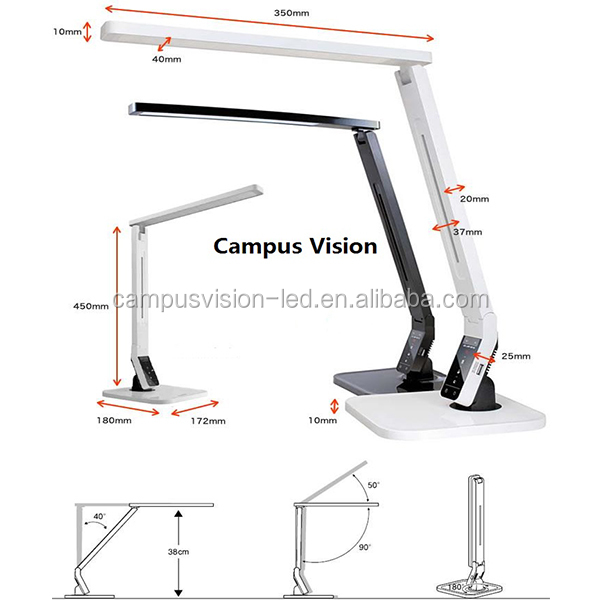 Usb充電ledデスクランプ、 タッチ- 敏感な明るさ制御、 読書ledデスクライト調光可能な問屋・仕入れ・卸・卸売り