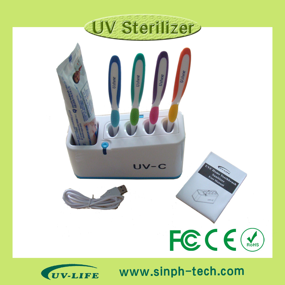 household uv light sanitizer toothbrush holder bacteria cleaner