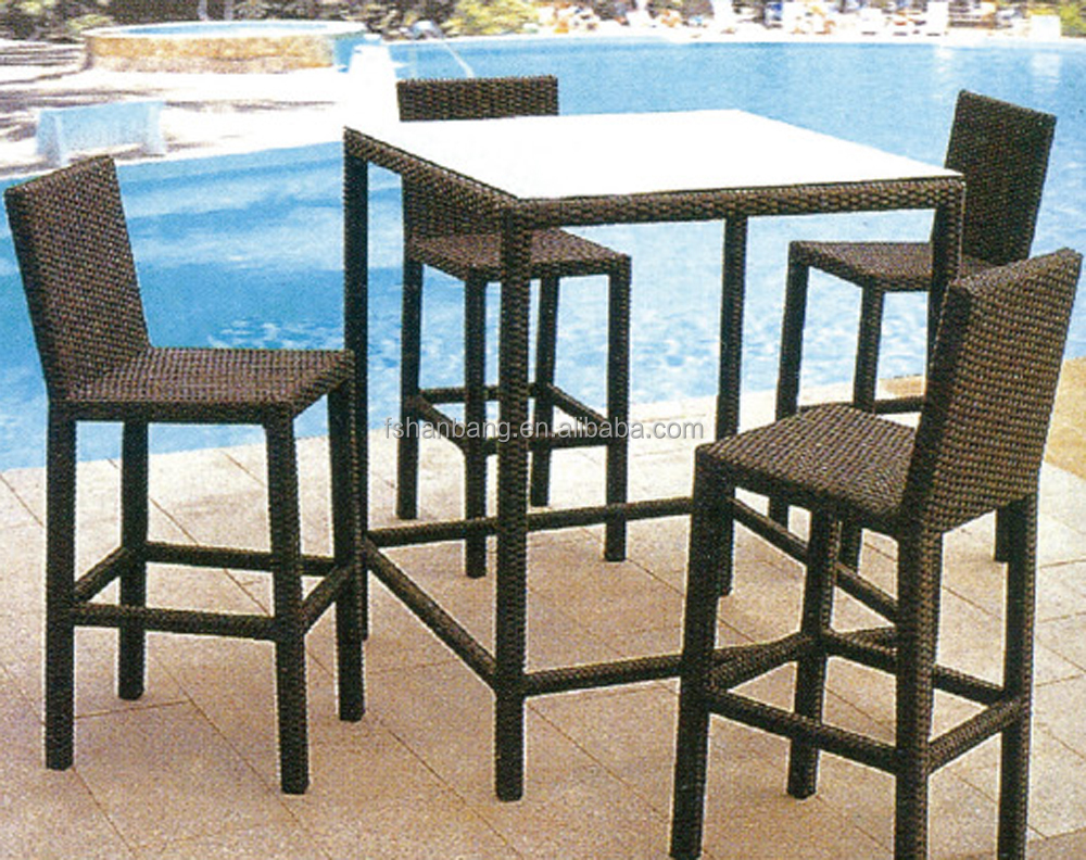 屋外竹ティキバーカウンターテーブルの椅子スツールのセット仕入れ・メーカー・工場