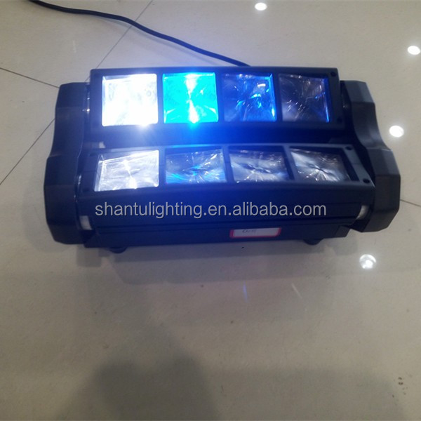 Djディスコプロフェッショナルショーライト工場価格8ピース3ワットrgbw ledミニスリムスパイダー光舞台照明仕入れ・メーカー・工場