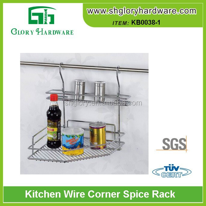 cheap kitchen hanging corner spice rack, simple corner spice