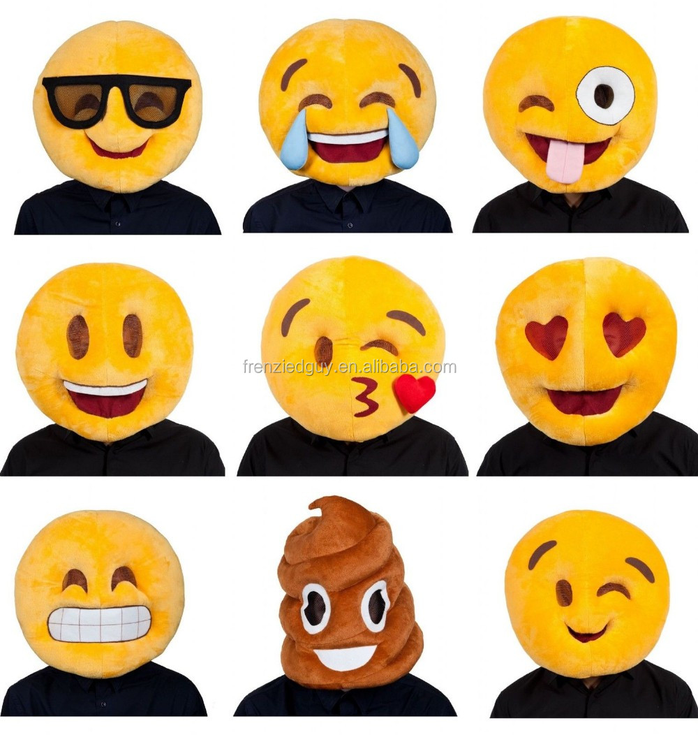 wholseals cheap plastic cool emoji mask