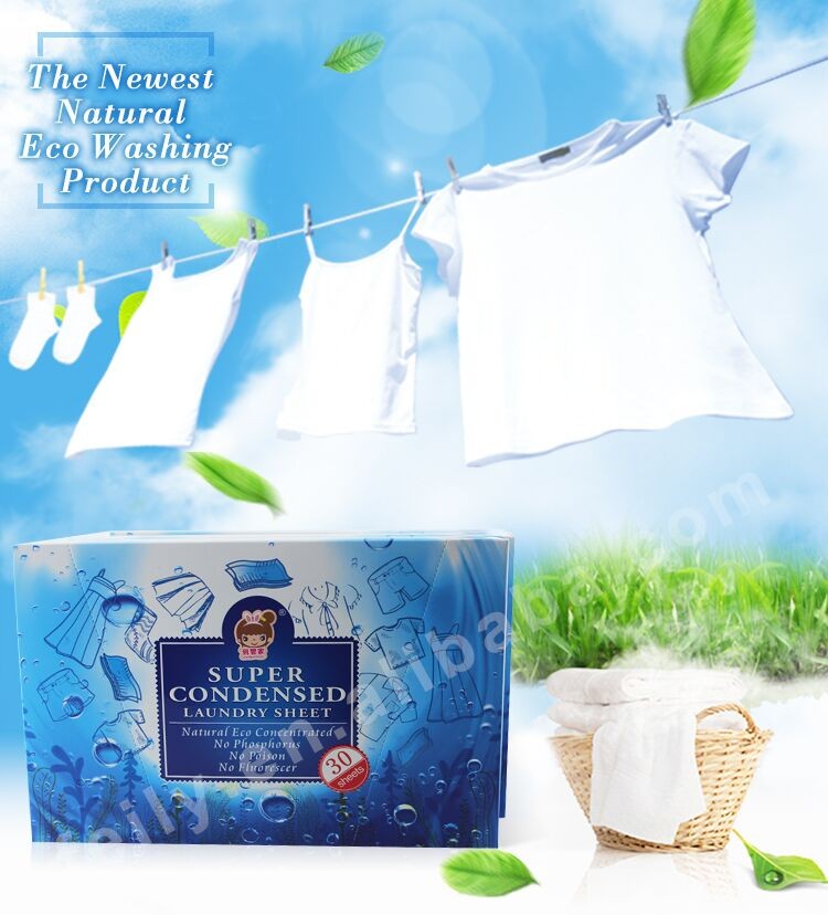 High Quality Eco Friendly Super Condensed Laundry Detergent Sheets