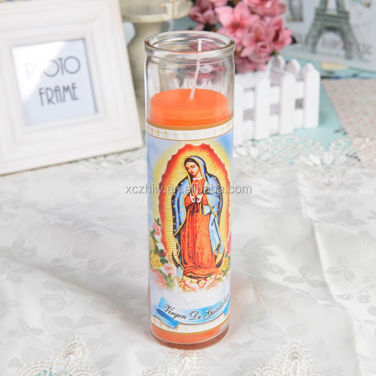 Religious Candle In Glass Jar,7 Days Candle,Catholic Candles In Glass