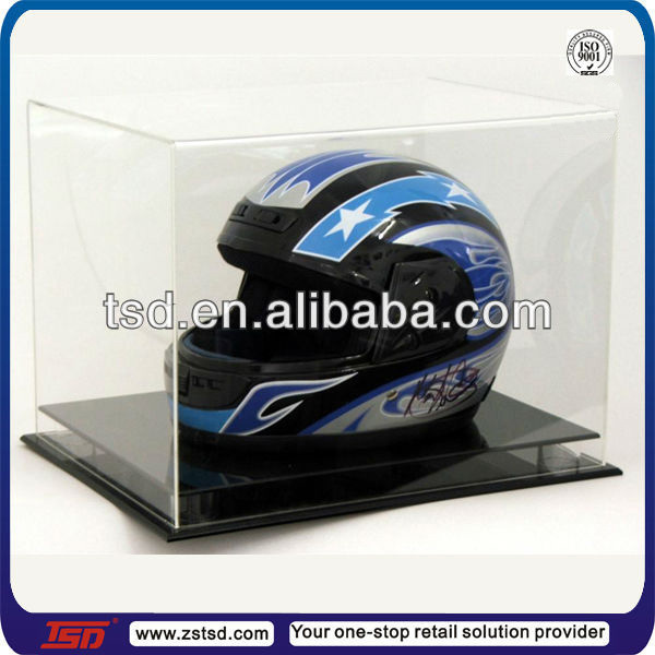 Tsda235 Custom Made Helmet Store Acrylic Helmet Display Box/plastic