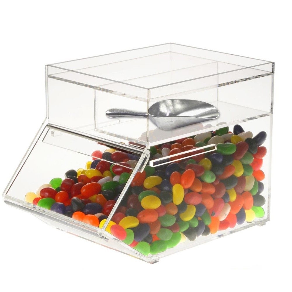 Clear Acrylic Candy Dispenser Candy Container Boxstackable Acrylic Bulk Food Bin Bulk Candy 3527