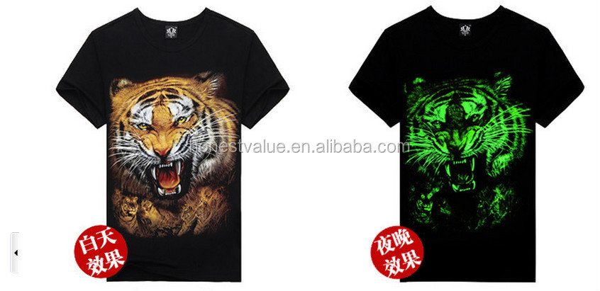 トップグレード2015カスタムデザイン安い卸売3d発光tシャツのために印刷仕入れ・メーカー・工場