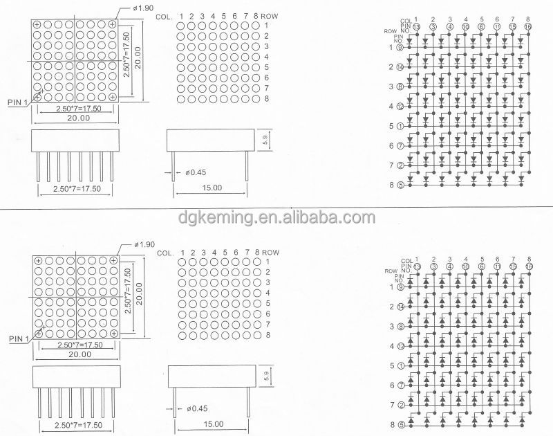 Lift / elevator led display parts yellow Lift / elevator led display parts yellow 1.9mm led matrix 8x8
