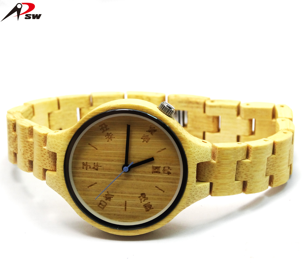 New design bamboo wood watch color optional Miyota 2035 movementt watches