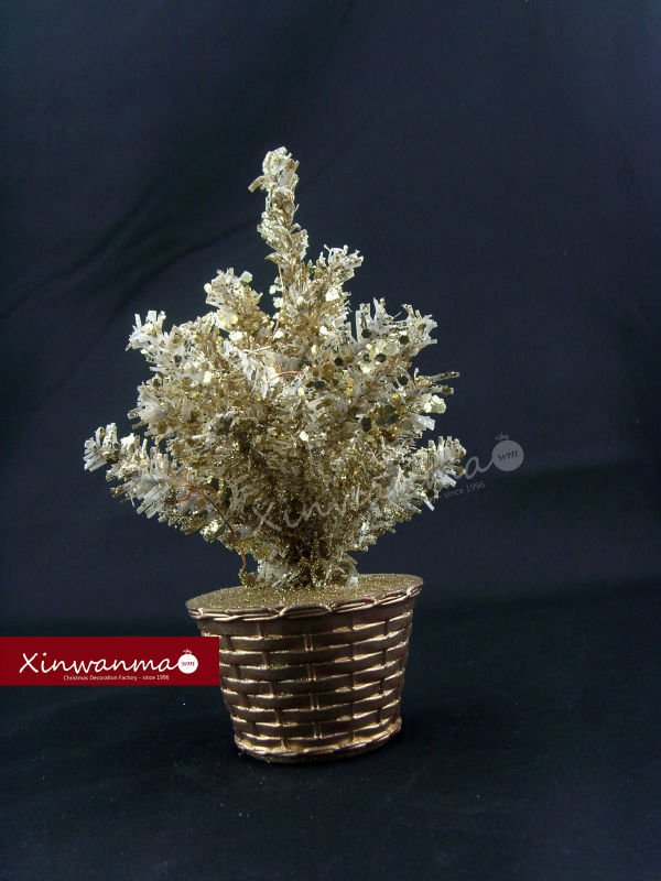 8インチマルチ- 着色されたクリスマスツリー2014年鉢植えの人工仕入れ・メーカー・工場