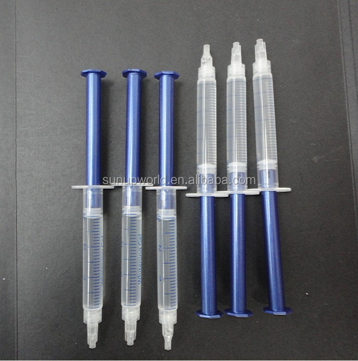 china supply cosmetic Dual Barrel syringe/teeth whitening gel for laser
