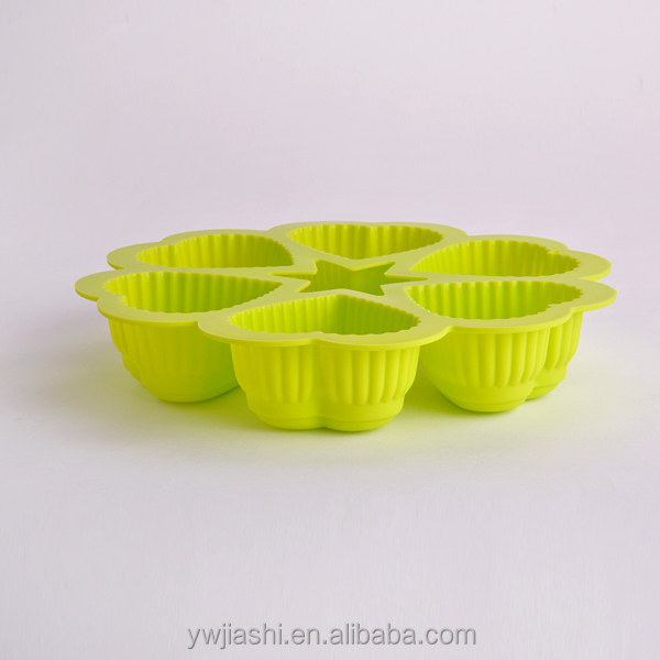 6 Cups Wholesale High Quality Heart Silicone molds cake decorating