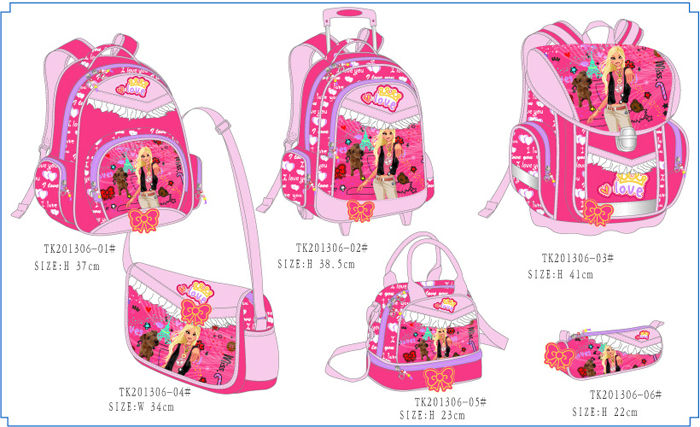 2016 Fashion Kids Trolley School Bag