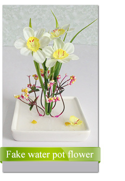 工場熱い販売! 高品質で最高の価格ハンドメイド人工シルク蘭の花でゴールドセラミック花瓶仕入れ・メーカー・工場