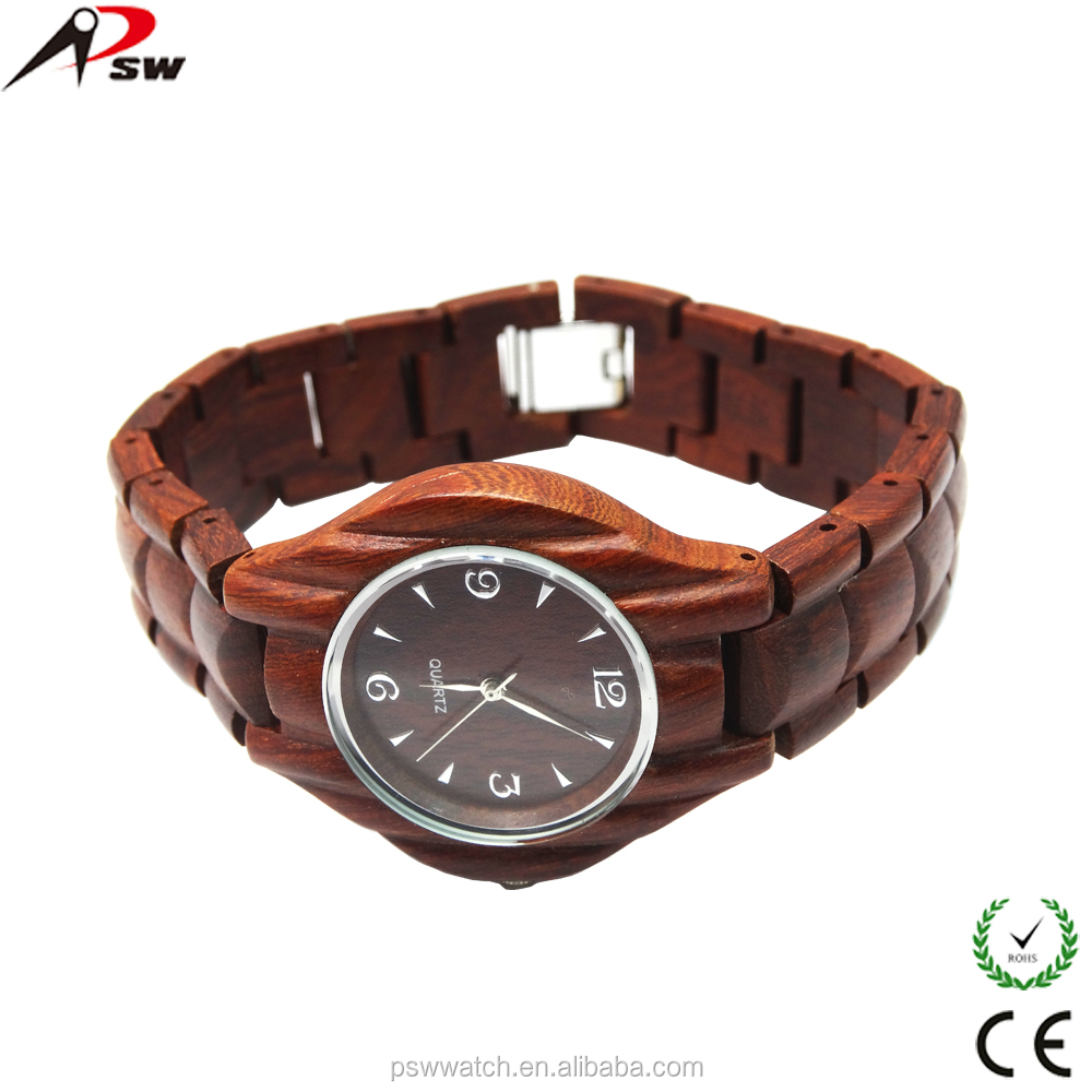 High quality new fashion wooden watch, 100% natural watch wood, wooden wrist watch